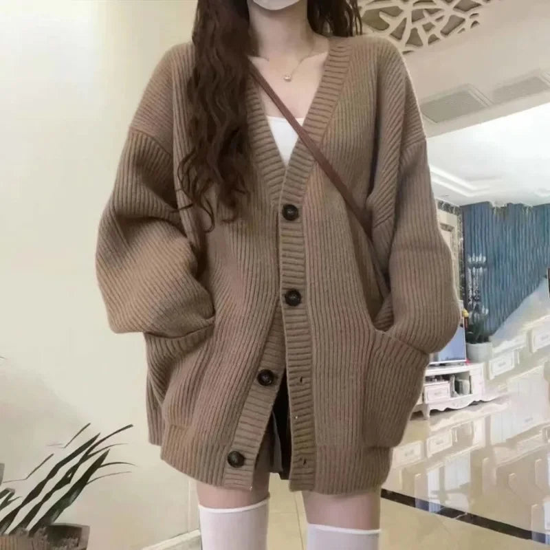 Women's V Neck Cardigan